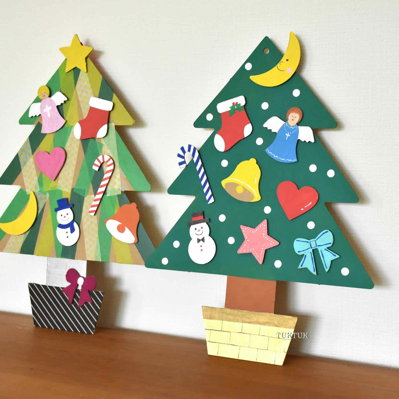ぬりえオーナメント クリスマスツリー（10人分） | TUKTUK子供工作館