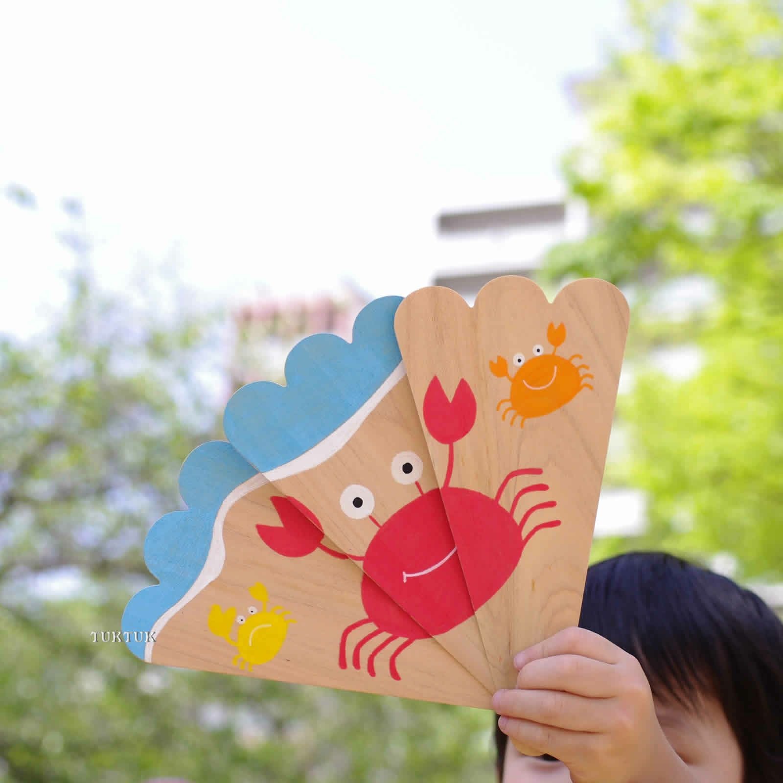 ヒノキの間伐材せんす（5人分） | TUKTUK子供工作館